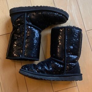 UGG Sparkling Black Sequin Boots